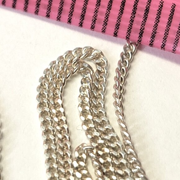 24 inch Sterling Silver Necklace, 925 Sterling Silver Italy 24 inch Silver Chain - Picture 8 of 15